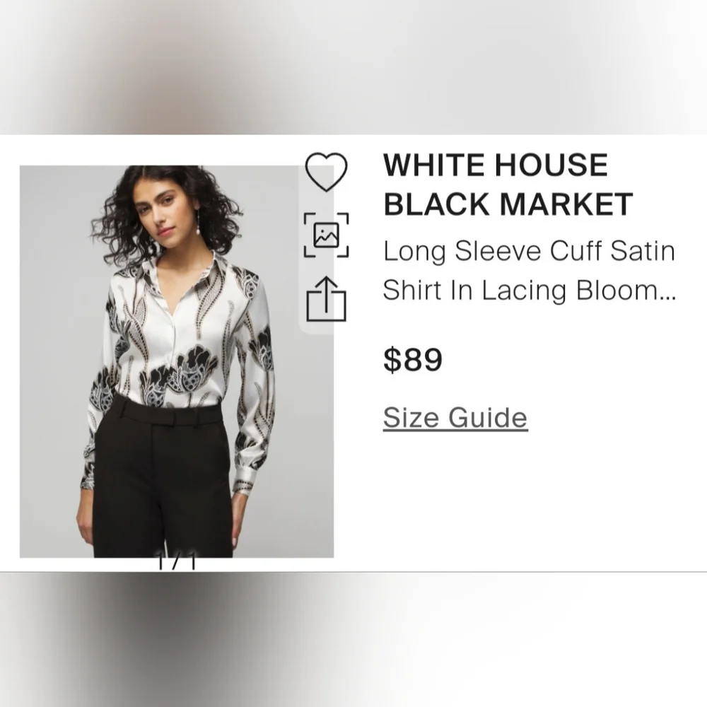 White House Black Marker Women's Business Office Gorgeous Blouse Buttons Small - Picture 13 of 16